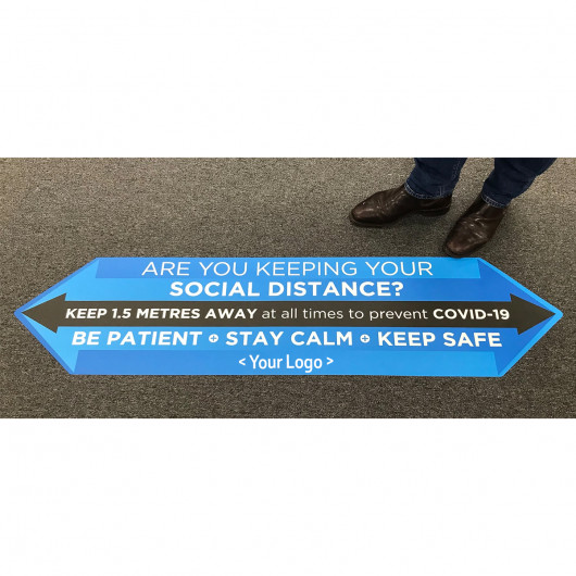 Large Social Distancing Floor Stickers